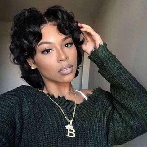 100+ Best Short Pixie Cut Hairstyles For Black Women – SurpriseHair Dressy Hairstyle, Bobs On Black Women Real Hair, Curl Bob, Pixie Cut Hairstyles, Mama Hair, Hype Hair, Beauty Journal, Cut Life, Cut Hairstyles