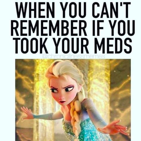 Chronic Illness Humor, Take Your Meds, Illness Humor, Chronic Fatigue Symptoms, Sjogrens Syndrome, Spoonie Life, Chronic Migraines, Invisible Illness, Chronic Fatigue