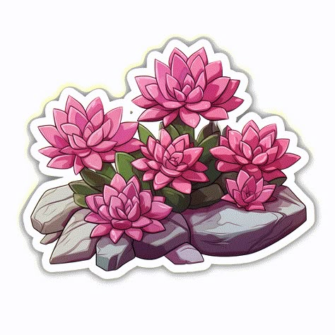 This Red FLower Sticker is the perfect gift for people who loves flowers. The beautiful flowers are placed on a rock. Get yourself or you loved ones one of these adorable sitckers. Kiss-Cut Vinyl Decals Stickers are water, scratch and UV resistan. Flower Stickers Printable, Sticker Flower Printable, Sticker Flower, Flowers Stickers Printable, Beauty Stickers, Flowers Stickers Aesthetic, Flower Stickers, Pink Flower Sticker Printable, Red Flower Sticker