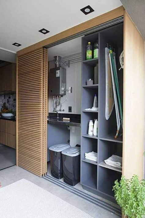 Utility Closet, Modern Laundry Rooms, Bedroom Closet Design, Room Closet, Laundry Room Design, Closet Bedroom, Closet Design, Cabinet Design, 인테리어 디자인