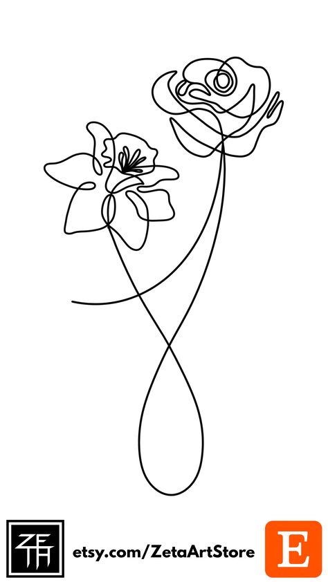 Hugging Flowers Tattoo, Drawing Hugging, Hugging Flowers, Birth Month Flowers Tattoo, Flowers Tattoo Design, Flowers Tattoo, Month Flowers, Flower Tattoo Designs, Birth Month Flowers