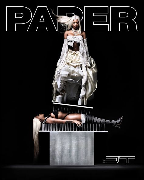 Paper Magazine Cover, Paper Magazine, Creative Photoshoot Ideas, Fun Photoshoot, Larger Than Life, Female Rappers, Model Look, One Half, Music Fashion