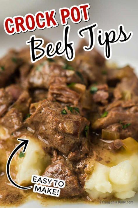 #Slow-CookedCarnivoreTreats Crockpot Recipes Beef Tips, Beef Tips Recipe, Crockpot Beef Tips, Crock Pot Beef Tips, Beef Tips And Noodles, Beef Tip Recipes, Recipe Crockpot, Crockpot Recipes Beef Stew, Beef Tips And Gravy