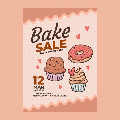 Advertisment Posters Ideas, Business Poster Ideas, Advertisement Drawing, Bake Sale Poster, Bake Sale Flyer, Menu Design Layout, Dessert Illustration, Brochure Design Layout, Drawing Ideas List