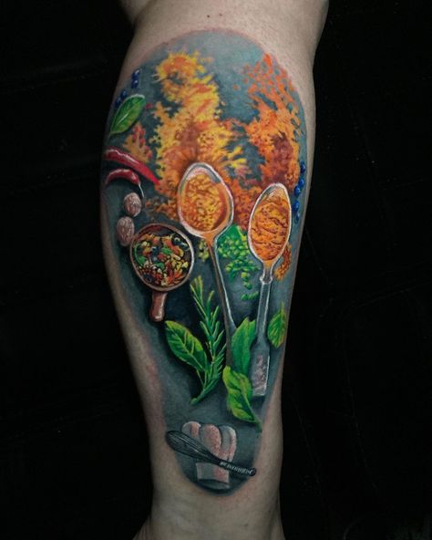 50 Chef Tattoo Ideas for Those Looking to Share Their Passion for Cooking | Check out these sweet chef tattoos that celebrate a passion for cooking and food. Lifestyle Grandma Tattoo Ideas, Chef Tattoo Ideas, Dessert Rose Plant, Cooking Tattoo, Culinary Tattoos, Grandma Tattoo, Tattoos 2022, Chef Tattoo, Grandma Tattoos