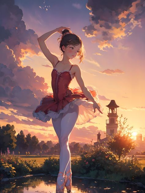 Gymnastics Anime, Ballerina Anime, Anime Ballet, Flat Art, Animal Photos, Geek Girls, Cute Animal Photos, Environment Concept Art, Anime Sketch