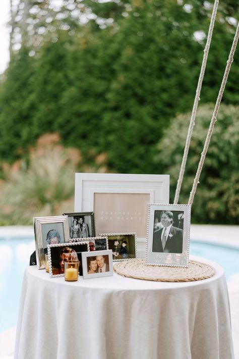 Remembrance Table, Memorial Table, Wedding Remembrance, Memory Table Wedding, Blue White Weddings, Sf Wedding, Memory Table, Cabin Wedding, Lowcountry Wedding