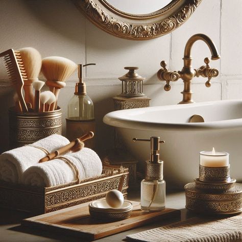 Timeless Bathroom Bathroom Vintage Decor, Timeless Bathroom Ideas, Vintage Decor Bathroom, Bathroom Downstairs, Luxurious Bathtubs, Bathroom Vintage, Timeless Bathroom, Classic Bathroom, Vintage Bathrooms