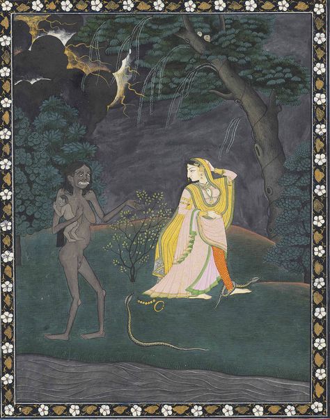 INDIA, GULER, CIRCA 1810-1820 18th Century Paintings, Mughal Paintings, Pichwai Paintings, Indian Painting, Indian Artist, Indian Paintings, Arte Inspo, Lord Krishna Images, Traditional Paintings