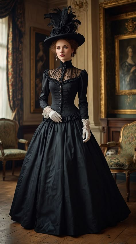 Medieval Outfit Women, Victorian Fashion Women, 1800s Fashion, Period Outfit, Winter Mode, Victorian Clothing, Fantasy Dress, Historical Dresses, Photoshoot Outfits