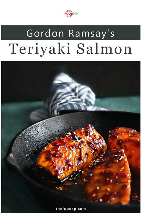 Gordon Ramsay’s Teriyaki Salmon Gordon Ramsay Salmon Recipes, Terikayi Salmon, Teryikie Salmon, Teriyaki Salmon Recipes, Gordon Ramsay Salmon, Teriyaki Fish, Salmon Sauce, Gordon Ramsay Recipes, Gordon Ramsey Recipes