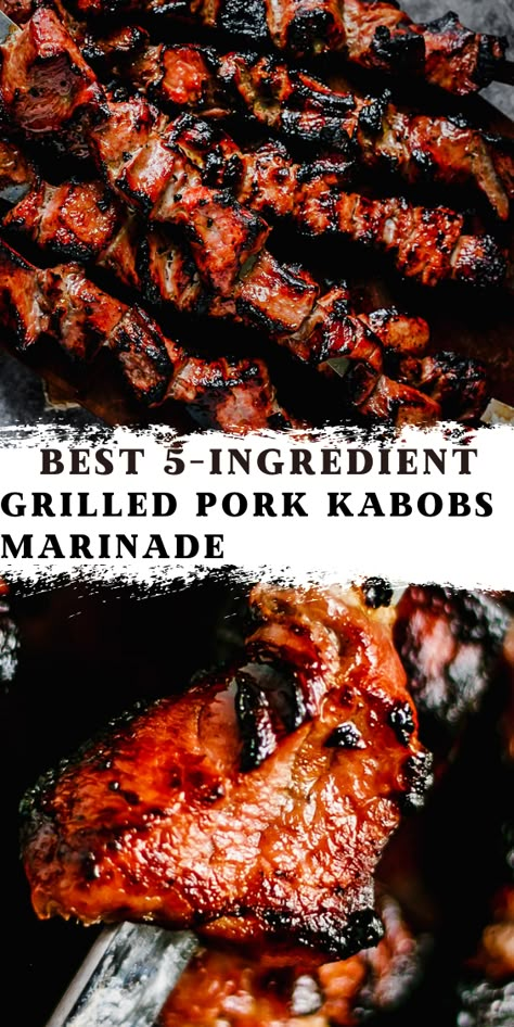 Pork Kabobs Marinade, Pork Kabob Marinade, Kabobs Marinade, Best Marinades, Kabob Marinade Recipes, Pork Marinade Recipes, Kabob Marinade, Grilling Recipes Pork, Pork Kabobs