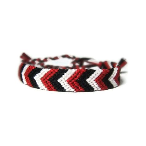 Red Black and White Chevron Arrow Friendship Bracelet (Made to Order) ($6.60) ❤ liked on Polyvore featuring jewelry, bracelets, accessories, red, black and white jewelry, clear jewelry, chevron bangles, braided friendship bracelet and black white jewelry Arrow Friendship Bracelet, Black Friendship Bracelet, Bracelet Chevron, Chevron Friendship Bracelet, Chevron Friendship Bracelets, Bracelets Red, Braided Friendship Bracelets, Chevron Jewelry, Knot Jewelry