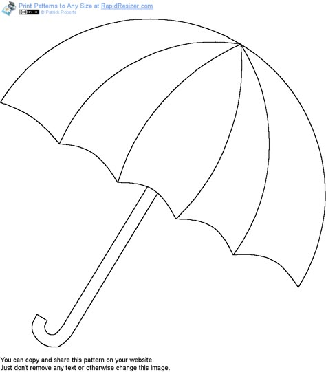 Umbrella Template, Umbrella Coloring Page, Umbrella Pattern, Umbrella Cards, Umbrella Art, Art And Craft Design, Kindergarten Art, Spring Art, Art Drawings For Kids