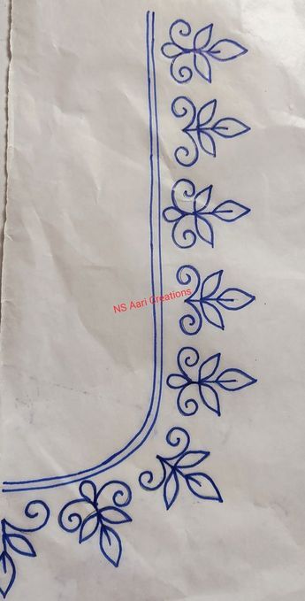 NS Arts and Creations Tracing Design, Blouse Drawing, Machine Embroidery Designs Projects, Flower Pattern Drawing, Flowers Cross Stitch, Flower Machine Embroidery Designs, Design Pattern Art, Birds Embroidery Designs, Simple Embroidery Designs