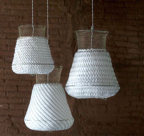 Manoilto and Manolita Colimbo Fishing Lights | Remodelista Galvanized Light Fixture, African Safari Lodge, Fishing Basket, Diy Lampe, Fishing Lights, Chic Lighting, Chic Interior Design, Interior Design Rustic, Rustic Crafts