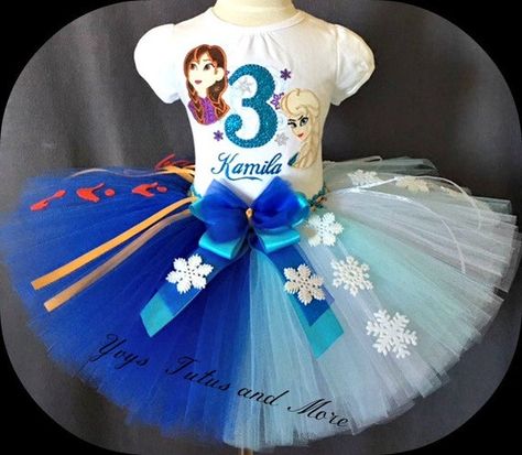 Frozen Birthday Outfit, Elsa Tutu, Frozen Tutu, Frozen Bday Party, Tutu Ideas, Anna Birthday, Elsa Birthday, Frozen Theme Party, Toddler Tutu