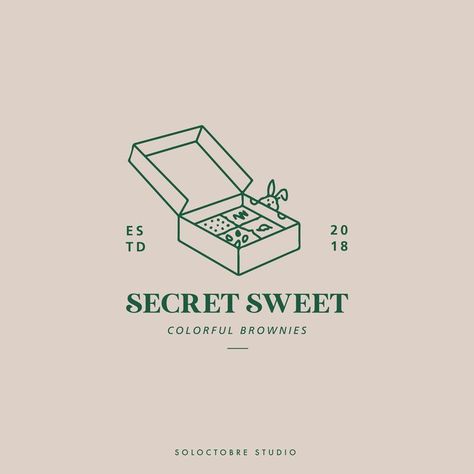 Secret Sweet | Logo Design | Soloctobre Studio Sweet Logo Design, Bakery Branding Design, Classy Logos, Sweet Logo, Baking Logo Design, Baking Logo, Cake Logo Design, Bakery Branding, Text Logo Design