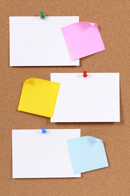 Paper and sticky notes | Free Photo #Freepik #freephoto #pinboard #bulletin-board #pin-board #paper-pin Paper Pin, Doodle Notes, Sticky Paper, Paper Mockup, Ipad Background, Instagram Frame Template, Photo Collage Template, Motion Design Animation, Collage Template