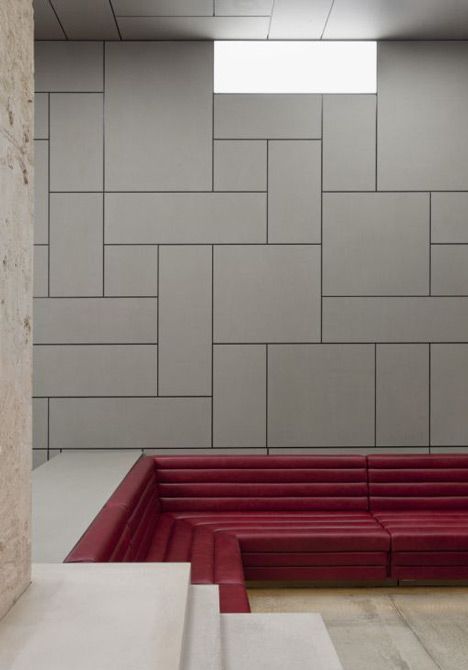 The Edison by Adjaye Associates Wall Panel Design, Wall Panelling, Tiles Design, Interior Wall Design, False Ceiling Design, Pattern Wall, Wall Cladding, House Decoration, Banquette