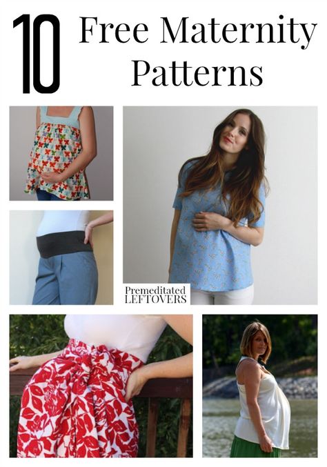 10 Free Maternity Patterns, including maternity maxi dresses, easy maternity clothes, how to turn any pants into maternity pants and DIY maternity Tops. Maternity Pants Outfit, Free Sewing Patterns For Women, Diy Maternity Clothes, Maternity Sewing Patterns, Maternity Patterns, Maternity Sewing, Free Sewing Patterns, Diy Vetement, Maternity Maxi