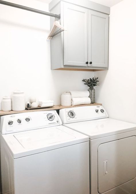 Laundry Room Decor Ideas, Grey Laundry Rooms, Laundy Room, Laundry Room Update, White Laundry Rooms, Small Laundry Room Makeover, Dream Laundry Room, Laundry Room Closet, Laundry Room Renovation