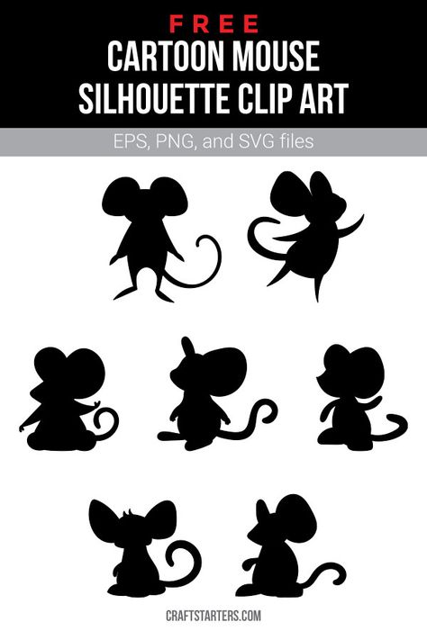 Mouse Silhouette Templates, Mice Embroidery, Wall Drawing Ideas, Mouse Silhouette, Mouse Crafts, Lino Art, Silhouette Template, Silhouette Clip Art, Wall Drawing