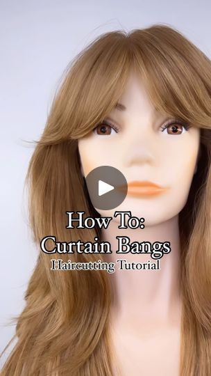 How To Style Shorter Curtain Bangs, Curtain Bangs Tutorial Cut, Heavy Curtain Bangs, Initial Haircut, Curtain Bangs Tutorial, Futuristic Hair, Invisible Hair Extensions, Winter Hair Trends, Spray Conditioner