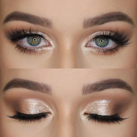 Make Up Sposa, Bird Makeup, Gold Eye Makeup, Wedding Day Makeup, Smink Inspiration, Makijaż Smokey Eye, Braut Make-up, Wedding Makeup Looks, Natural Eyes