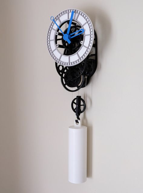 3D printed mechanical Clock with Anchor Escapement by PavelRaus 3d Printed Clock, 3d Printed Tools, Woodworking Plans Clocks, Cool 3d Prints, 3d Clock, Useful 3d Prints, 3d Ideas, Mechanical Clock, 3d Printing Diy