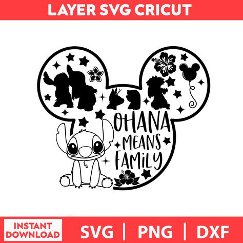 Epcot Svg Free, Disney Svg Files For Cricut, Epcot Svg, Free Disney Svg Files, Stitch Svg, Lilo And Stitch Ohana, Ohana Means Family, Family Svg, Disney Birthday