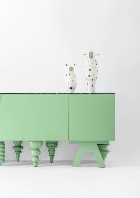 Multileg Showtime Sideboard by Jaime Hayón for BD Barcelona / Residential / Mobilia Barcelona Design, Garden Awning, Jaime Hayon, Green Cabinets, Period Furniture, Design Department, 10 Year Anniversary, 10 Anniversary, 10th Anniversary