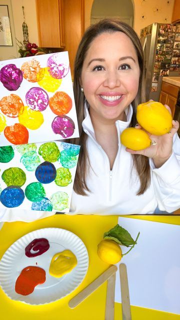 Kristian Klebofski, M.Ed. • Friends Art Lab on Instagram: "It’s officially time to kick off the “Kristian Loves Lemons” series, where I’m going to share 5 of my favorite ways to use lemons with kids! 🍋🫶🏼 We have been given thousands of lemons over the years from preschool families, college students, and friends with extra lemons from lemon trees. If I could have, I would have happily used 50 lemons a week in the classroom. They’re fresh, bright, colorful, and have endless fun. Lemon stamps ar Preschool Family, Tree Collage, Lemon Trees, Lemon Art, Fine Motor Skills Activities, Motor Skills Activities, Friends Art, Lemon Tree, Kid Crafts