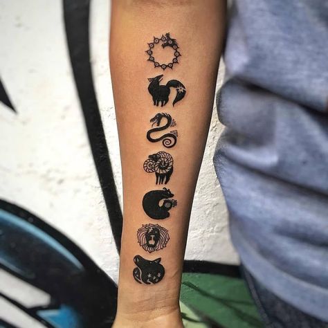 Anime Symbols Tattoo, Anthony Tattoo, 7 Deadly Sins Tattoo, Seven Deadly Sins Tattoo, Sin Tattoo, David Blaine, Painless Tattoo, Pride Tattoo, Simple Tattoos For Women