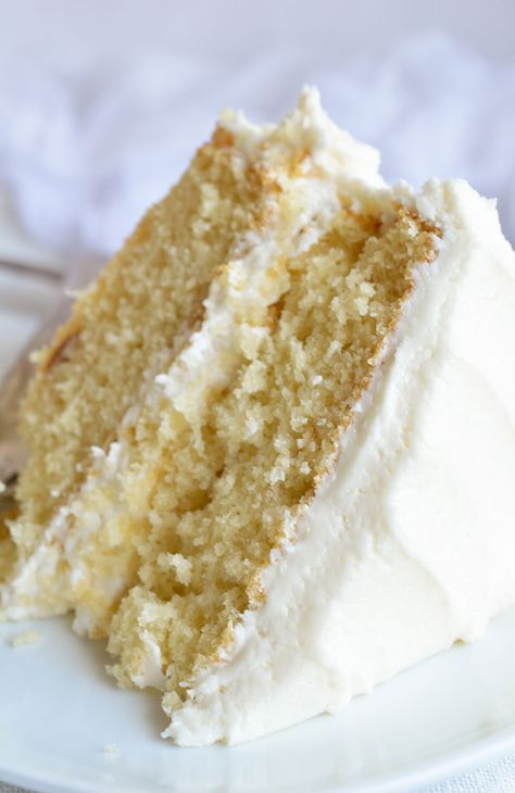 Buttermilk Vanilla Cake Recipe From Scratch Buttermilk Vanilla Cake, White Chocolate Cake Recipe, Cake Recipe From Scratch, Buttermilk Cake, White Chocolate Buttercream, White Chocolate Cake, White Cake Recipe, Strawberry Preserves, Vanilla Cake Recipe