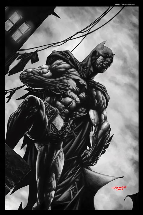 Batman Rebirth Batman, Batman New 52 Art, Batman Rebirth Art, Batman Surrealism, Batman Menacing, Batman Painting, All Batmans, Bat Costume, Batman Arkham City