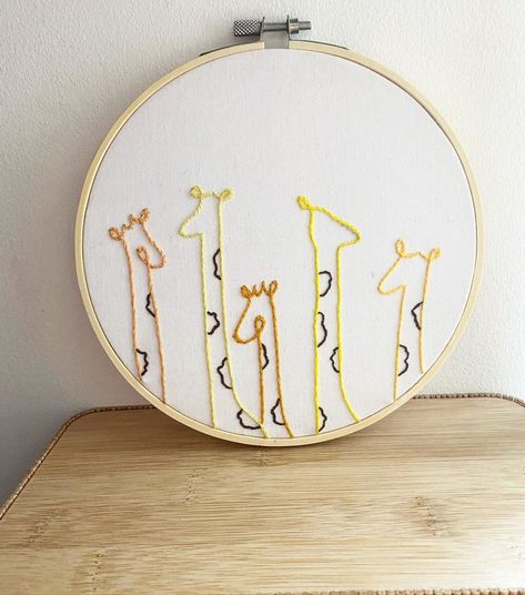 EmbroiderybyE on Instagram: “These cute little giraffes are now available to on my Etsy store for you to create yourself!  Link in my bio! Also something special will…” Hand Embroidered Giraffe, Embroidery Giraffe Pattern, Giraffe Embroidery Pattern, Giraffe Cross Stitch, Giraffe Embroidery, Christmas Giraffe, Embroidery Images, Embroidered Giraffe, Shirt Patterns