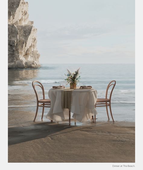 The Beach. on Behance Picnic Engagement, Beach Proposal, Beach Dinner, Picnic Inspiration, Dreamy Photography, Romantic Date Ideas, Beach Elopement, Romantic Dinners, Beach Picnic