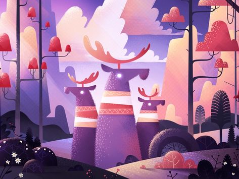 Fashion Illustration Design, Forest Spirits, Naive Illustration, Forest Illustration, Landscape Concept, Forest Spirit, Affinity Designer, Illustration Fashion Design, Illustration Character Design