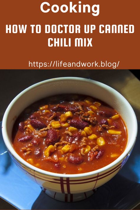 How to Dress Up Canned Chili Can Chili Recipes Simple, Recipes Using Canned Chili Beans, Canned Chili Ideas, Canned Chili Beans Recipes, Canned Chili Recipes Dinners, 7 Can Chili Recipe, Can Chili Recipes, Canned Chili Recipes, Hormel Chili Recipe