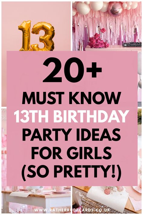 DIY creative girls 13th birthday party themes decor ideas and activities 10thbirthday Party Ideas, 10tg Birthday Ideas, Tenth Birthday Theme, Birthday Party Idea For Girls 11th, Girls 10th Birthday Party Ideas Themes, 10 Bday Party Ideas Girl, 10 Yo Birthday Party Ideas, Birthday Party Themes For 10 Yr Girl, Late Over Party Ideas