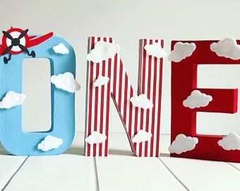 Planes Birthday Cake, Airplane Birthday Decorations, Airplane First Birthday, Vintage Airplane Birthday Party, Airplane Birthday Party Decorations, Vintage Airplane Party, Vintage Airplane Birthday, Fun Letters, Birthday Party Props