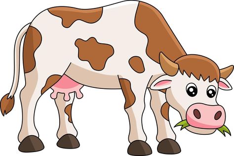 Cow Clip Art, Cow Cartoon Images, Cow Cartoon, Cow Drawing, Cow Colour, Cow Clipart, Cartoon Cow, Animals Pictures, Happy Cartoon