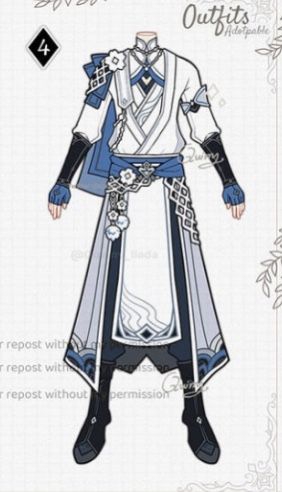 Genshin Outfits Male, Guardian Outfit Male, Genshin Male Outfits, Liyue Outfit Design Male, Male Outifts Drawings, Modern Jedi Outfit, Fantasy Outfits Art Male, Ice Outfit Male, Genshin Impact Outfit Ideas Oc Male