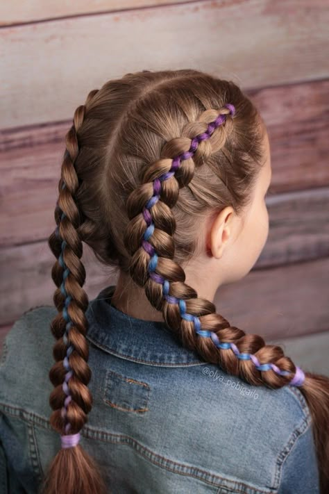 Natural Braided Styles, Amazing Hair Styles, Braids Simple, Easy Little Girl Hairstyles, Cute Braids, Hairstyles Cute, Girl Hair Dos, Beautiful Braided Hair, Hair Upstyles