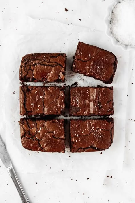 Small Batch Brownies For Two — Damn, Spicy! Small Brownie Recipe, Mini Food Recipes, Small Batch Brownies, Small Batch Desserts, Mini Recipes, Chocolate Chip Cookie Cups, Food For Two, Desserts For Two, Small Batch Baking