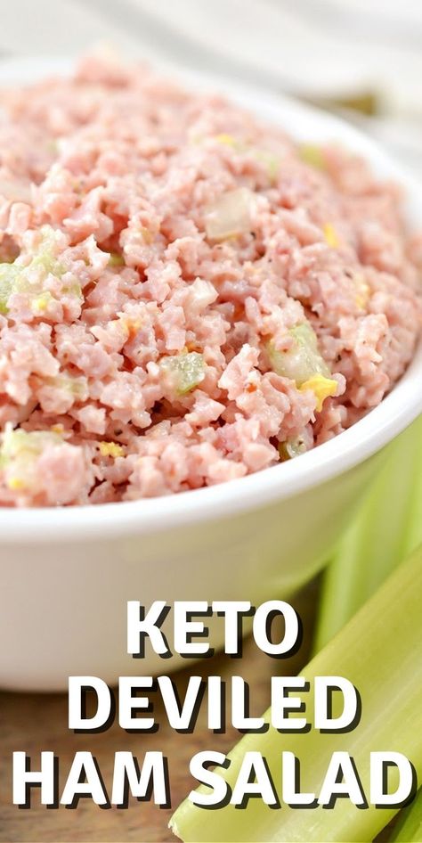 Keto Deviled Ham Salad #ketodeviledhamsakad #deviledhamsalad Keto Recipes With Leftover Ham, Low Carb Ham Steak Recipes, Recipes With Shaved Ham, Keto Recipes Using Ham, Keto Ham Steak Recipes, Healthy Leftover Ham Recipes, Keto Leftover Ham Recipes, Keto Recipes With Ham, Ham Recipes Keto