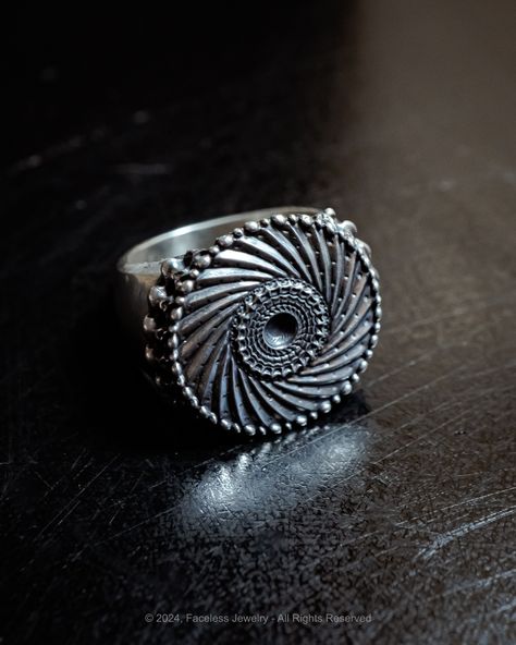 Reintroducing the captivating Fractal Steel Sterling Silver Ring, where art and spirituality come together to make a stunning piece of jewelry. This ring draws inspiration from the magical world of fractal patterns, bringing a deep spiritual significance that'll enchant you and elevate your style. Comment "Fractal Steel" for the link to get yours! #geometric #sacredgeometry #geometricpatterns #geometry #abstractart #design #abstract #minimalist #artdeco #mathart #contemporary #modern Fractal Patterns, Fractal Design, Chunky Ring, Math Art, Gothic Rings, Abstract Minimalist, Chunky Rings, Fantasy Jewelry, Magical World