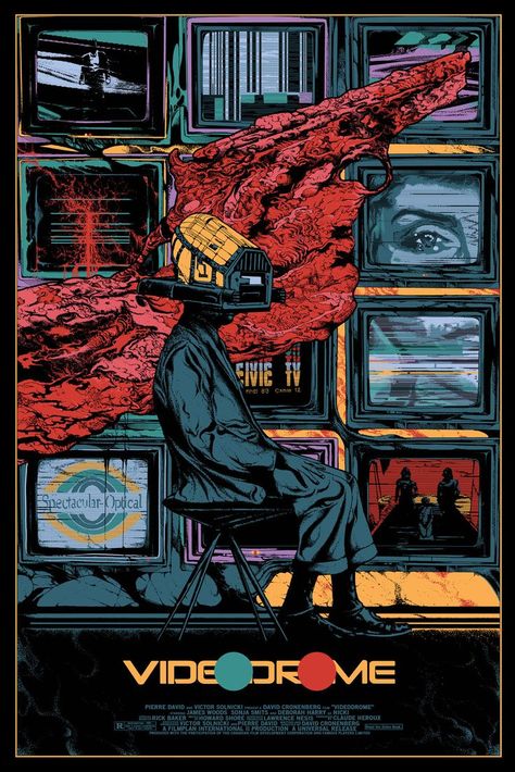 Videodrome by Kilian Eng Kilian Eng, Best Movie Posters, Horror Movie Art, Movie Posters Design, Cinema Posters, Horror Movie Posters, Alternative Movie Posters, Movie Poster Art, Film Posters