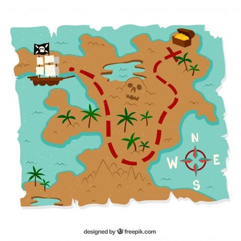 Treasure Island Map, Pirate Art, Map Background, Island Map, Treasure Maps, Marvel Wallpaper, Illustrated Map, Map Vector, Treasure Island